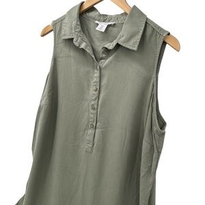 Lucky Brand Sleeveless Sage Blouse